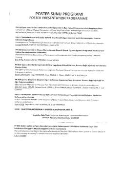 POSTER SUNU PROGRAMI POSTER PRESENTATioN