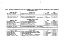 KAMU Y&Ouml;NETİMİ ANABİLİM DALI 2013