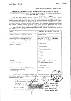 İhra&ccedil; Belgesi Ek 3 dosyasını indirmek i&ccedil;in tıklayınız.