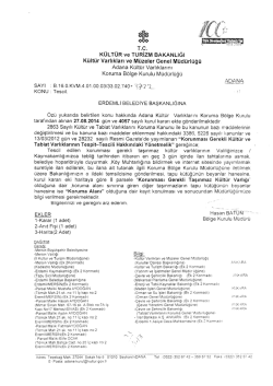 T.C. Adana K&uuml;lt&uuml;r Varlıklarını Koruma B&ouml;lge Kurulu M&uuml;d&uuml;rl&uuml;ğ&uuml;