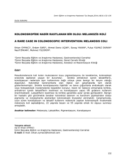 melanozis koli - Bozyaka Eğitim ve Araştırma Hastanesi