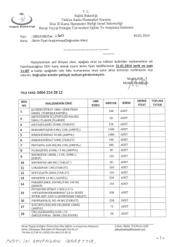 T. C. - Rize Eğitim ve Araştırma Hastanesi
