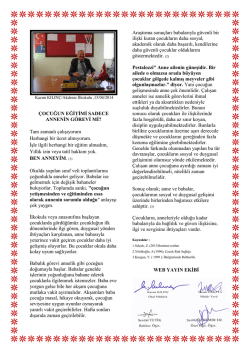 &Ccedil;OCUĞUN EĞĠTĠMĠ SADECE ANNENĠN G&Ouml;REVĠ MĠ? Tam