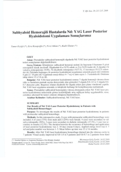 Subhyaloid Hemorajili Hastalarda Nd: YAG Laser Posterior