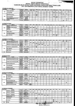 Teknik Programlar Ara Sınav Programları