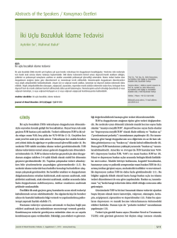 İki U&ccedil;lu Bozukluk İdame Tedavisi