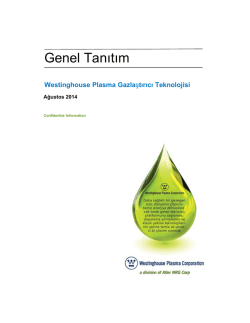 Genel Tanıtım - Westinghouse Plasma Corp.