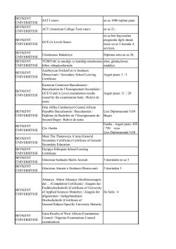 BEYKENT ÜNİVERSİTESİ SAT I sınavı en az 1000 toplam puan