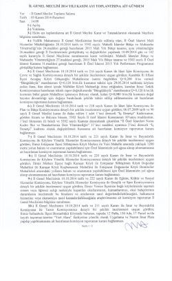 2014 kasım ayı meclis g&uuml;ndemi