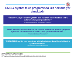 Sınıflama ve Klinik - T&uuml;rk Diabet Cemiyeti