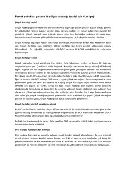 Pamuk &ccedil;ubukları yardımı ile &ccedil;&ouml;lyak hastalığı teşhisi i&ccedil;in HLA tipajı
