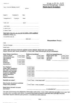 Hasta kavit form&uuml;leri