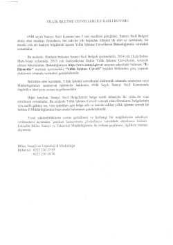 İlgili duyuru İ&ccedil;in Tıklayınız.