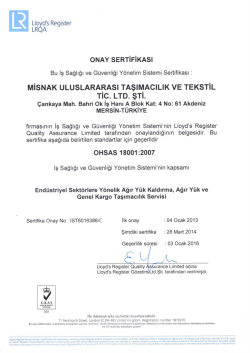 MiSNAK ULUSLARARASI TA$|MACILIK VE TEKSTiL