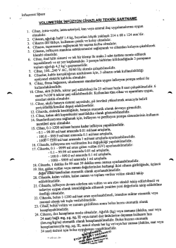 İNFÜZYON VE PERFÜZYON CİHAZI TEKNİK ŞARTNAMESİ