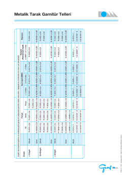 Metalik Tarak Garnit&cedil;r Telleri