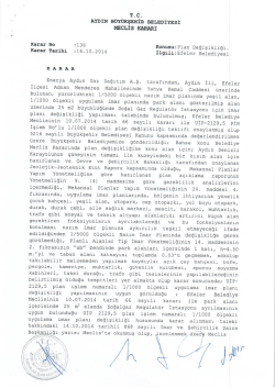 T.C. Aydın B&uuml;y&uuml;kşehir Belediyesi Meclis Kararı