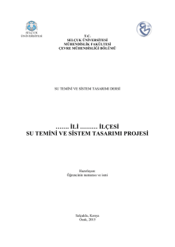 Proje Formatı - &Ccedil;evre M&uuml;hendisliği B&ouml;l&uuml;m&uuml;