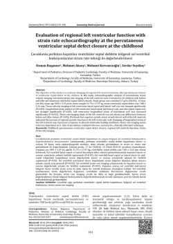 Evaluation of regional left ventricular function with strain rate