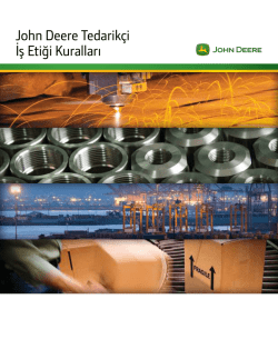 John Deere Tedarik&ccedil;i İş Etiği Kuralları