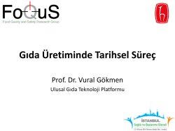 Gıda &Uuml;retiminde Tarihsel S&uuml;re&ccedil;