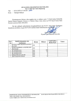 Sayı - Bitlis Eren Üniversitesi
