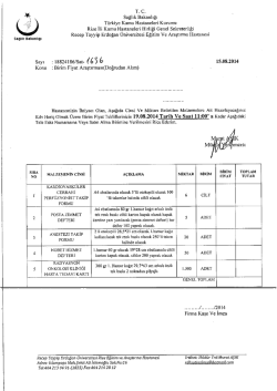 T. C. - Rize Eğitim ve Araştırma Hastanesi