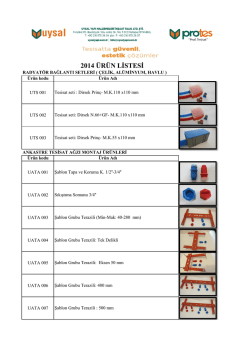 2014 &Uuml;R&Uuml;N LİSTESİ