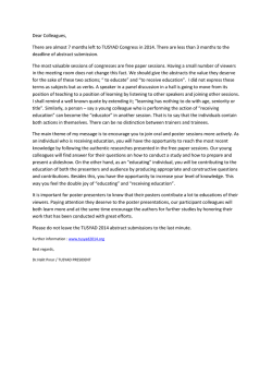 Dear Colleagues, There are almost 7 months left to