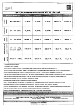 BY(901 -937) - baydoor sipariş sistemi
