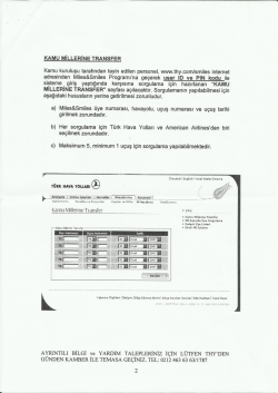 KAMU MiLLERiNE TRANSFER