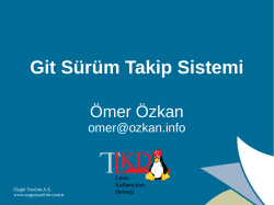 Git S&uuml;r&uuml;m Takip Sistemi