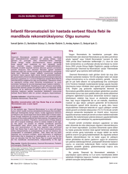 İnfantil fibromatozisli bir hastada serbest fibula