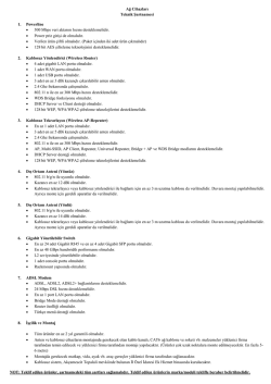 Teknik Şartname - Bartın İl &Ouml;zel İdaresi