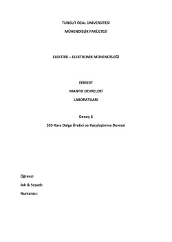 turgut özal üniversitesi mühendislik fakültesi elektrik – elektronik
