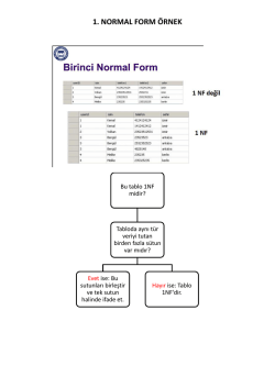 1. NORMAL FORM &Ouml;RNEK