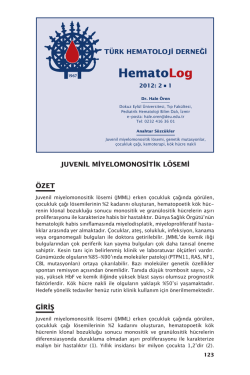 Juvenil miyelomonositik l&ouml;semi