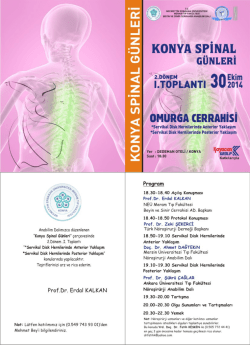 TNDer Konya Spinal G&uuml;nleri 2. D&ouml;nem 1. Toplantı