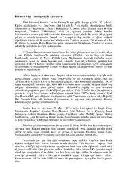 Moje sjećanje na rahmetli Aliju Izetbegovića