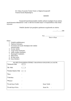 ek dosya - G&uuml;ney Ecza Kooperatifi Intranet