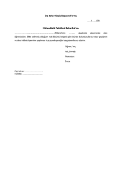 Dış Yatay Ge&ccedil;iş Başvuru Formu