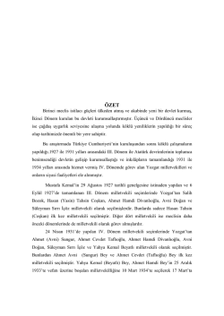 3-4 D&ouml;nem Yozgat Milletvekilleri ve Siyasi Faailiyetleri.