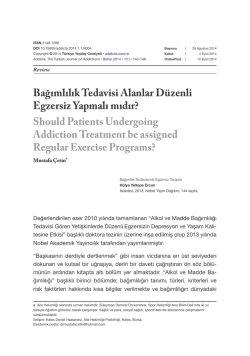 Tam Metin (PDF) - Addicta - T&uuml;rkiye Yeşilay Cemiyeti