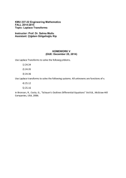 KMU 237-22 Engineering Mathematics FALL 2014