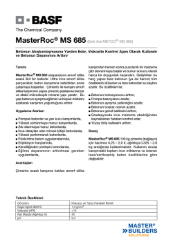 MasterRoc&reg; MS 685(Eski Adı MEYCO&reg; MS 685) Betonun