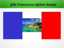 Şile Fransızca eğitim kampı