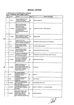 mahal liste - Van Yikob