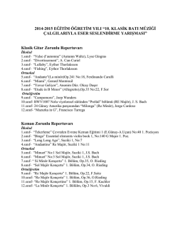 Klasik Gitar Repertuarı