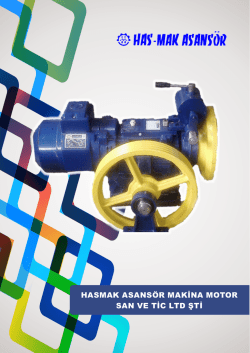 Hasmak130 Makina Broşür - Hasmak Asansör Makine ve Motor