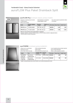 auroFLOW Plus Paket Drainback Split